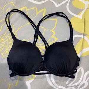 black push-up bikini top size 34 C